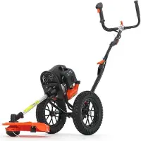 FUXTEC Débroussailleuse à essence avec roues FX-FSR152 - 52cc | 3HP Débroussailleuse | 13,5kg | Easy Start | 320 mm | Coupe-bordures 2 temps | 2,2kW