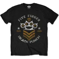 Five Finger Death Punch T-Shirt Chevron Homme Noir - Taille XXL