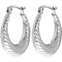 Lucardi Boucles d'oreilles 'Essie' argent