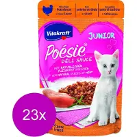 Vitakraft Aliment Pour Chat Junior à La Dinde Avec Sauce Delice Poesie 23 Unités