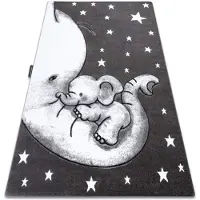 Rugsx Tapis PETIT TRUMPET TROMPETTE L'ÉLÉPHANT ÉTOILE gris 140x190 cm
