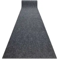 Rugsx Paillasson antidérapant pour les mètres courants GIN 2126 Liverpool extérieur, intérieur, sur caoutchouc - gris 80 cm 80x220 cm