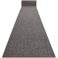 Rugsx Paillasson antidérapant pour les mètres courants 200 cm MAGNUS 1951 Zigzag extérieur, intérieur beige 200x110 cm