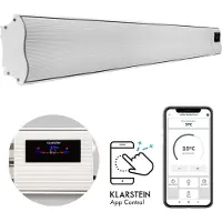 Blumfeldt Klarstein Chauffage Electrique à Infrarouge, Chauffage de Jardin 3000W, App Smart WiFi, Télécommande, Minuterie, Affichage LED, Chauffage Exterieur Terrasse, Chauffage d'Appoint Econome Sans CO2