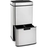 Klarstein Touchless Poubelle avec capteur 72 litres 4 bacs ABS PP & inox