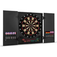 Klarfit Dartchamp Cible Jeu de fléchettes électronique design Embouts souples