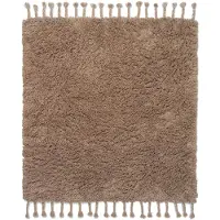 Ferm Living Amass Long Pile Tapis Rug (140 x 140 cm) | White Pepper