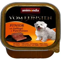 Animonda Vom Feinsten Junior set avec des cœurs de volaille et de dinde 5 x 150 g