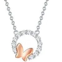 Rafaela Donata Chaîne or rose / argent / transparent