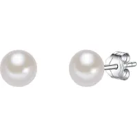 Valero Pearls Boucles d'oreilles argent / blanc perle