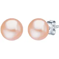 Valero Pearls Boucles d'oreilles abricot / argent