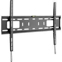 Goobay 49891 Pro Support TV mural Pro FIXED (L), Noir - Support pour téléviseur de 37 à 70 pouces (94-178 cm) jusqu'à 50 kg