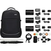 Godox Kit de trois flash avec sac à dos AD100Pro Noir + Accessories