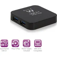 Ewent Hub USB 3.0 4 Ports (EW1133)