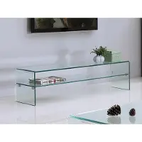 Vente-unique Meuble Tv Stileos - 1 Niche - Verre Trempé