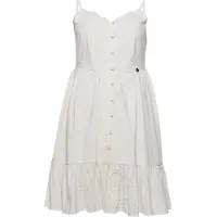 Superdry Broderie Mini Sleeveless Short Dress Beige M Femme
