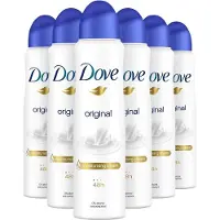 Dove 6 déodorants en spray Original pour femmes, 150 ml