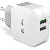 Celly TC2USBTURBO chargeur d'appareils mobiles Blanc Intérieure