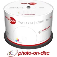 Primeon DVD-R , imprimable, jusqu'à 16 fois, 4,7 Go / 120 min., spindle de 50 unités