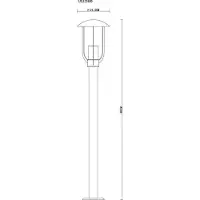 LumenXL Lampadaire rural noire Alessandro, 80cm