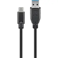 Goobay Sync and Charge Super Speed câble de charge USB C vers USB A 3.0 noir 1 m