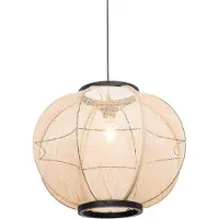 QAZQA Suspension orientale tissu marron 48 cm - Rob