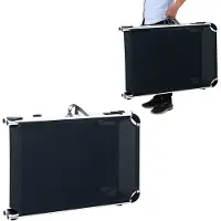 Casaria Transat de jardin Malta noir pliable avec pare-soleil