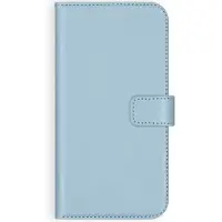 Selencia Étui portefeuille en cuir véritable Samsung Galaxy A50 / A30s - Air Blue