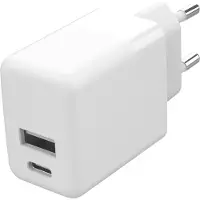 Accezz Wall Charger - Chargeur - Connexion USB-C et USB - Power Delivery - 20 Watt - White