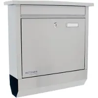 Rottner Boîte aux lettres Lettero, tube pour journaux, acier inoxydable
