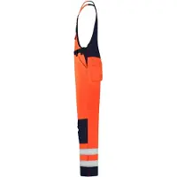 Tricorp Bib & Brace High Vis Bicolor cottes à brettelle unisex orange fluorescent - Tricorp T68 - Taille 62