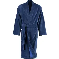 Cawö Peignoir Cawö 800 Uni Kimono Men Bleu Foncé-54 / 56
