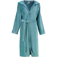 Cawö Peignoir Cawö 6432 Capuche & Zip Women Turquoise-38
