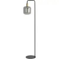 Light & Living - lampadaire - Lekar - noir - verre métal - lampe en verre coloré - E27 - 1861884