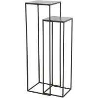 Light & Living ensembles de colonnes de 2 Boca brut plomb antique mat noir - 35x35x120 cm