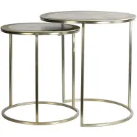 Light & Living Table d'appoint Light Gold S2 Talca Ø 50 x 52cm