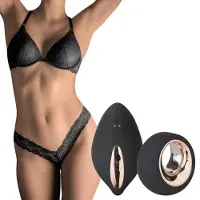 Huismerk - string vibrant sans fil rechargeable - dentelle noire (S-L)