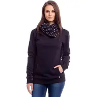 Pussy deluxe Sweat-shirt à capuche Gothic de - Cross Over Dotty - S - 3XL - pour Femme - noir - Taille L