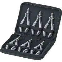 Knipex 00 20 16 P Jeu de pinces électroniques ESD avec outils pour travaux sur composants électroniques 6 pièces