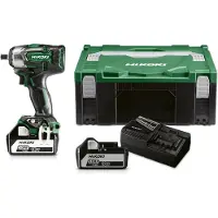 HiKOKI WR18DBDL2WPZ - Set Boulonneuse Li-Ion 18V (2x Batterie 5.0Ah) Dans HSC