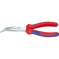 Knipex Pince à bec long demi-rond 200 mm à mâchoire chromée courbée