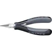 Knipex Pinces de préhension électronique ESD, Modèle : Becs pointus et ronds pour plier les ?illets en fil, Long. 115 mm, Long. des becs 22,5 mm