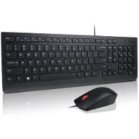 Lenovo Combinaison clavier et souris, filaire, disposition du clavier anglais/lituanien, noir