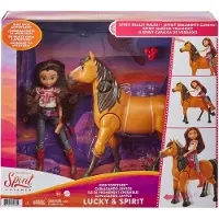 Mattel Kit d'aventure équestre Spirit avec cheval Spirit en marche & poupée Lucky