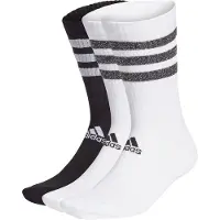 Adidas Glam 3-Stripes Cushioned Crew Sport Socks 3 Pairs | 43-45