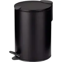 kela Treteimer Metall-mattoptik, schwarz, Inhalt: 3,00 Liter, Höhe: 230 mm, ø: 170 mm