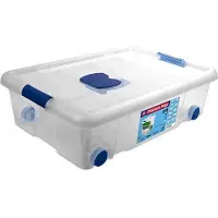 Hega hogar Box De Rangement Sur Roues 31l Transp.nr8 Avec Fermetures Antimite 61.5x44x17.