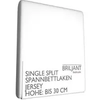 Briljant Split Hoeslaken Briljant Wit (Jersey)-140 x 200/220 cm