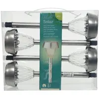 Lumineo Set 4 Balises Solaires Inox éclairage Jardin Led Solaire -