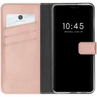 Selencia Étui portefeuille en cuir véritable Apple iPhone 13 Pro - Rose